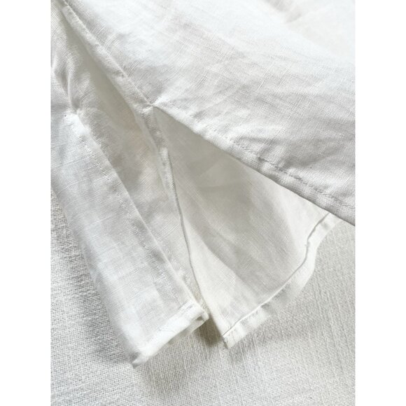 Saint‎ Tropez West Women’s 100% Linen White Tunic Top Embroidery Coastal Resort - Picture 8 of 10